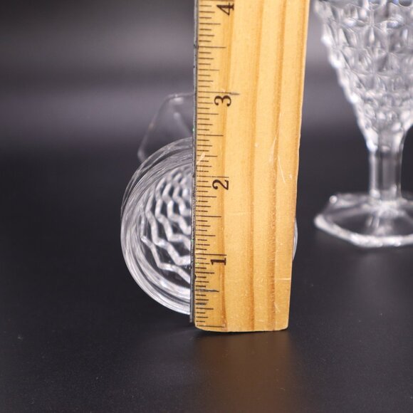 Fostoria American 4-1/2" Hexagon Footed 2oz Wine Glasses 2 pc set vintage - Picture 8 of 8